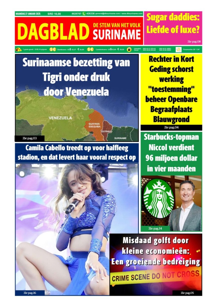 Dagblad Suriname, maandag 27 januari 2025